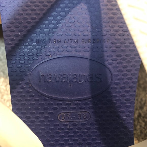 Havaianas Blue and White Flip Flops - Picture 2 of 4